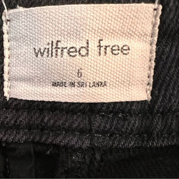 Wilfred Free Black Cargo Pants Women Size 6 Modern Utility Straight Leg Twill - Picture 8 of 11